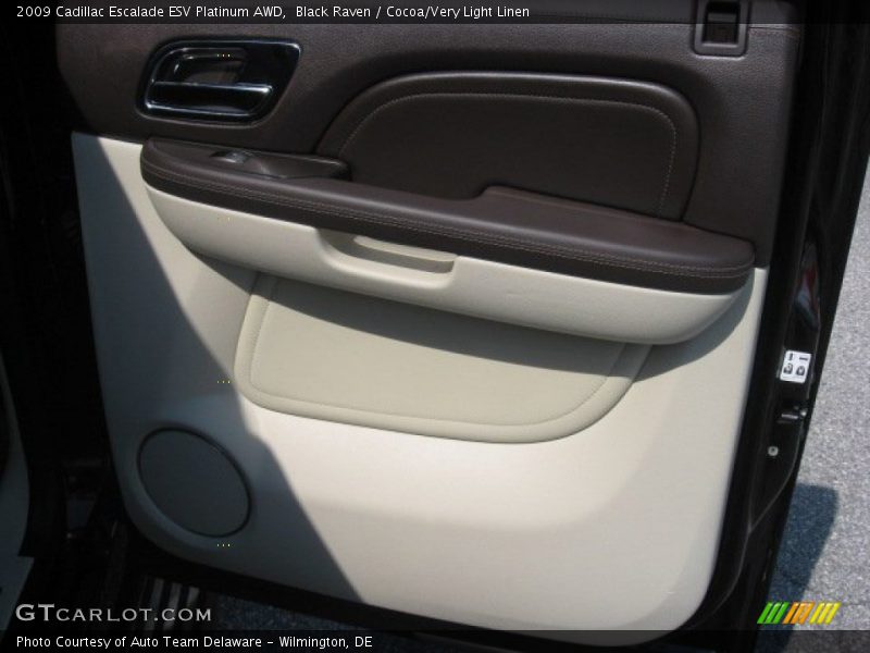 Black Raven / Cocoa/Very Light Linen 2009 Cadillac Escalade ESV Platinum AWD