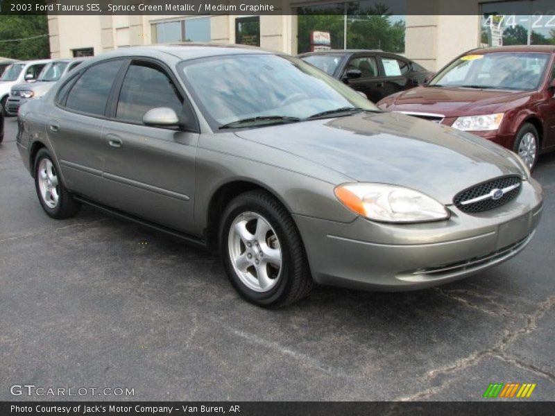 Spruce Green Metallic / Medium Graphite 2003 Ford Taurus SES