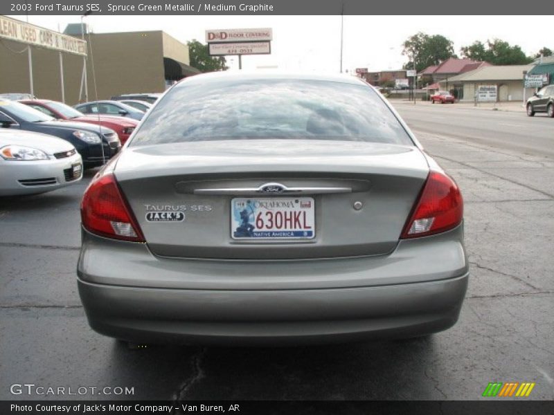 Spruce Green Metallic / Medium Graphite 2003 Ford Taurus SES