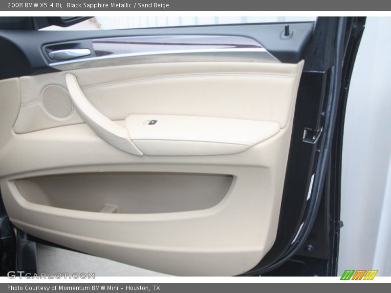 Black Sapphire Metallic / Sand Beige 2008 BMW X5 4.8i