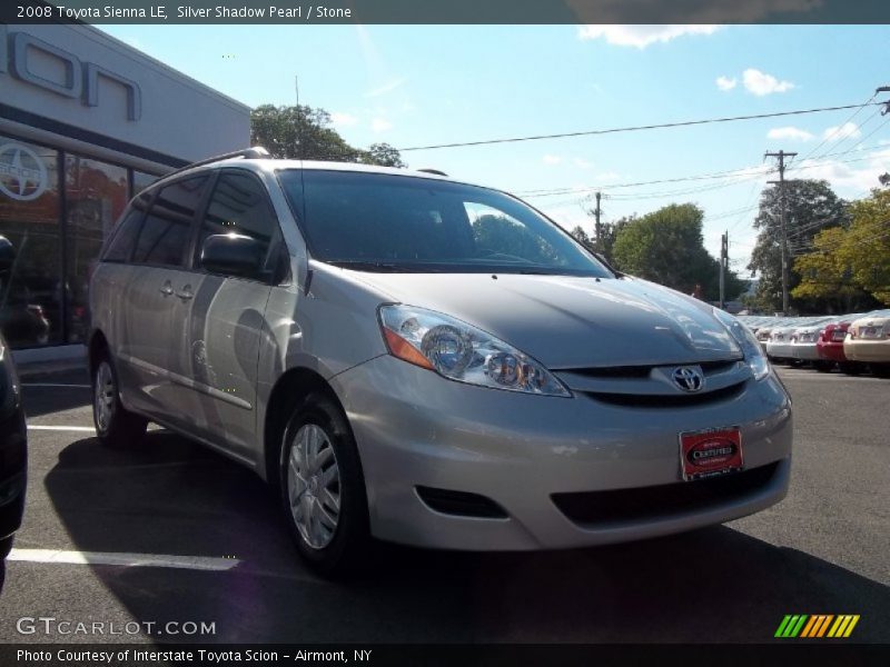 Silver Shadow Pearl / Stone 2008 Toyota Sienna LE