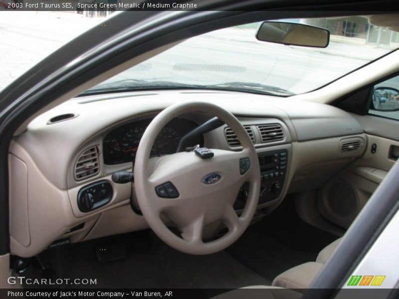 Spruce Green Metallic / Medium Graphite 2003 Ford Taurus SES