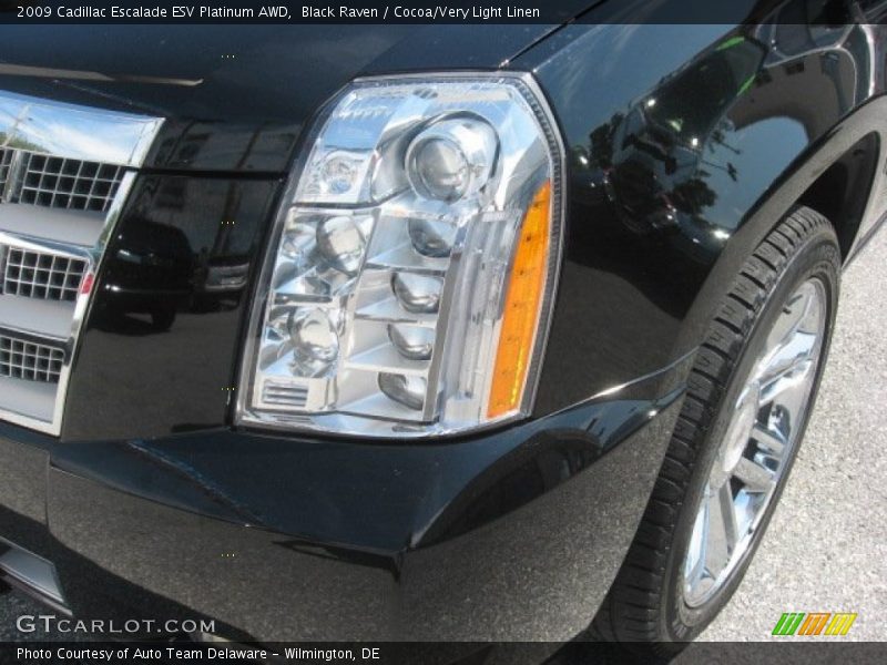 Black Raven / Cocoa/Very Light Linen 2009 Cadillac Escalade ESV Platinum AWD