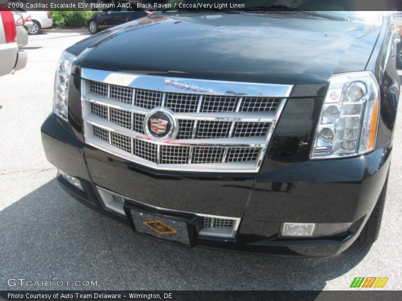 Black Raven / Cocoa/Very Light Linen 2009 Cadillac Escalade ESV Platinum AWD