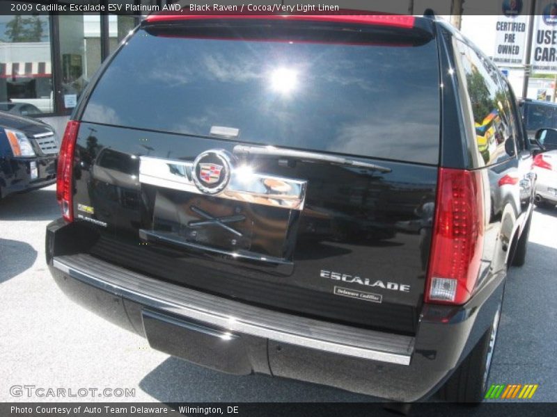 Black Raven / Cocoa/Very Light Linen 2009 Cadillac Escalade ESV Platinum AWD