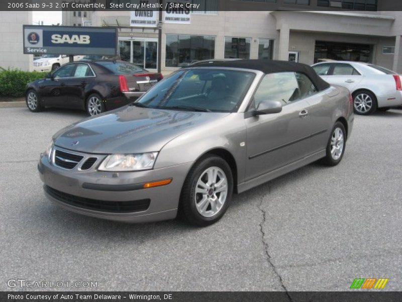 Steel Gray Metallic / Slate Gray 2006 Saab 9-3 2.0T Convertible