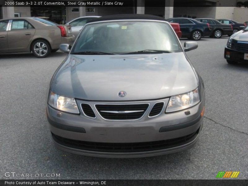 Steel Gray Metallic / Slate Gray 2006 Saab 9-3 2.0T Convertible