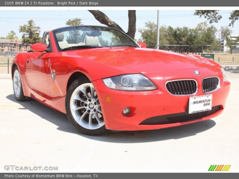 Bright Red / Dark Beige 2005 BMW Z4 2.5i Roadster