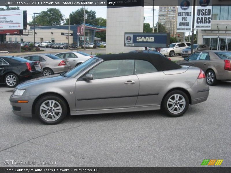 Steel Gray Metallic / Slate Gray 2006 Saab 9-3 2.0T Convertible