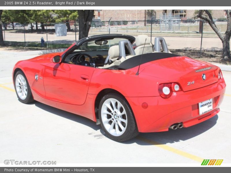 Bright Red / Dark Beige 2005 BMW Z4 2.5i Roadster