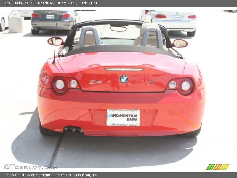 Bright Red / Dark Beige 2005 BMW Z4 2.5i Roadster