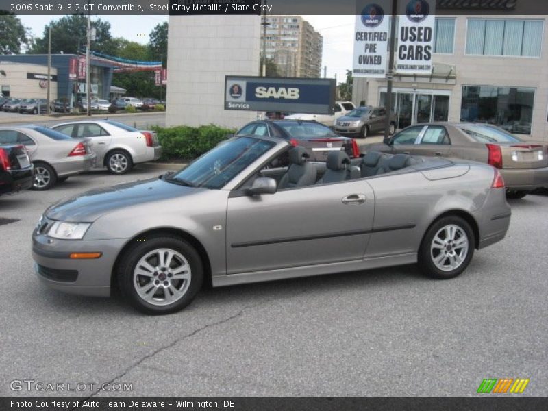 Steel Gray Metallic / Slate Gray 2006 Saab 9-3 2.0T Convertible
