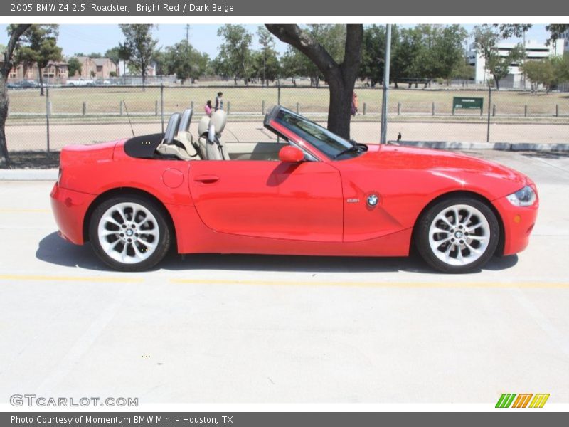 Bright Red / Dark Beige 2005 BMW Z4 2.5i Roadster