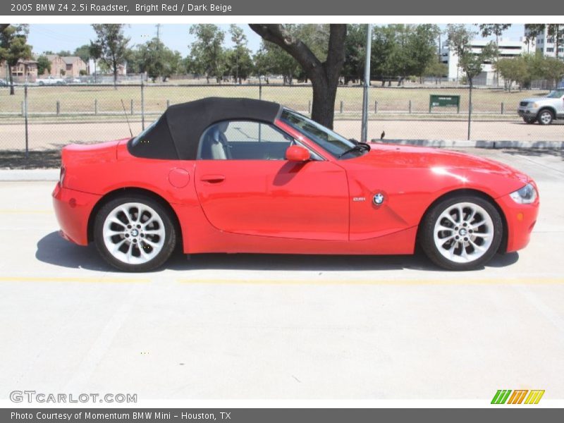 Bright Red / Dark Beige 2005 BMW Z4 2.5i Roadster