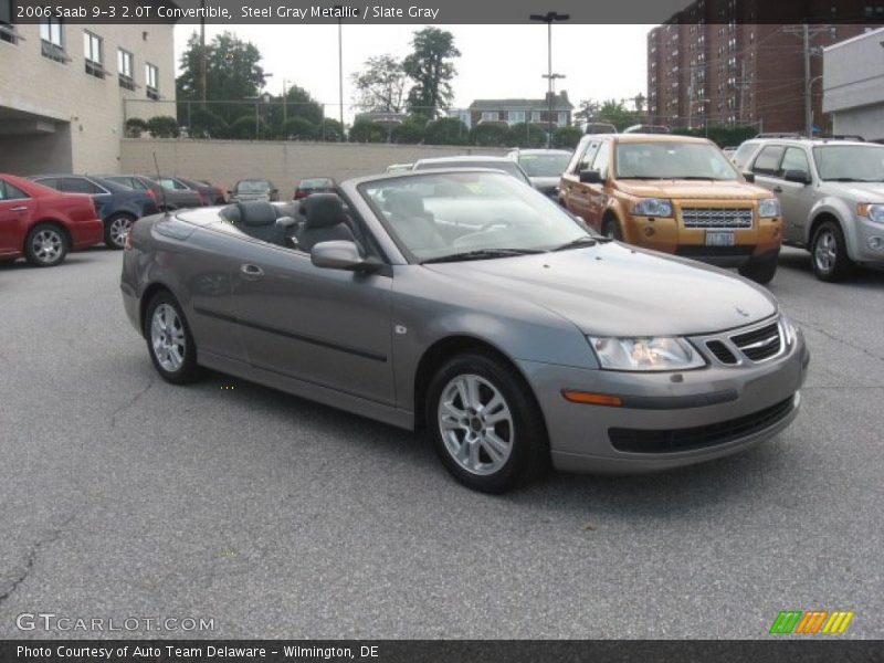 Steel Gray Metallic / Slate Gray 2006 Saab 9-3 2.0T Convertible