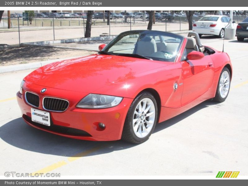 Bright Red / Dark Beige 2005 BMW Z4 2.5i Roadster