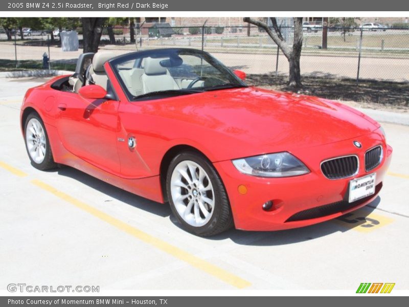 Bright Red / Dark Beige 2005 BMW Z4 2.5i Roadster