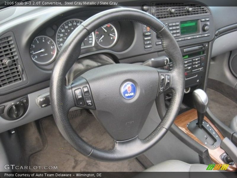 Steel Gray Metallic / Slate Gray 2006 Saab 9-3 2.0T Convertible