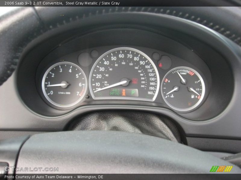 Steel Gray Metallic / Slate Gray 2006 Saab 9-3 2.0T Convertible