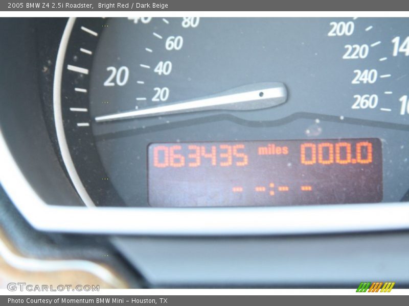 Bright Red / Dark Beige 2005 BMW Z4 2.5i Roadster