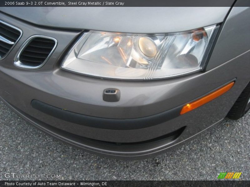 Steel Gray Metallic / Slate Gray 2006 Saab 9-3 2.0T Convertible