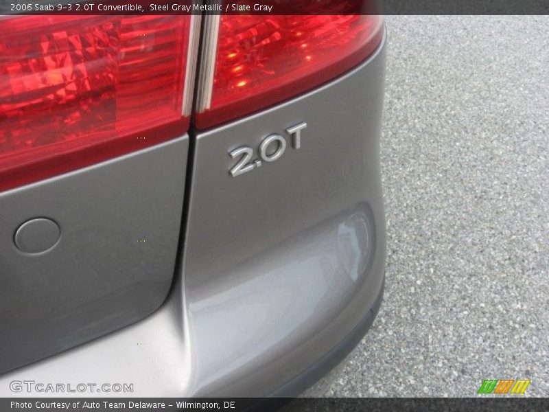 Steel Gray Metallic / Slate Gray 2006 Saab 9-3 2.0T Convertible