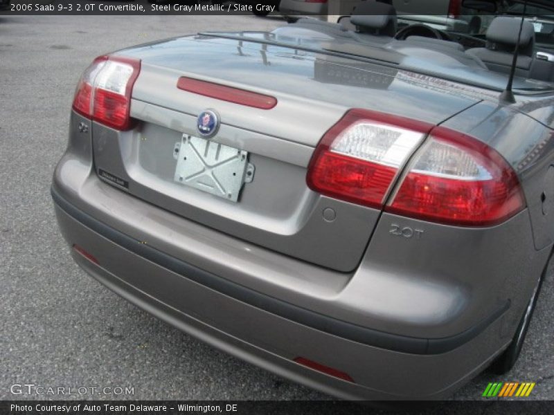 Steel Gray Metallic / Slate Gray 2006 Saab 9-3 2.0T Convertible