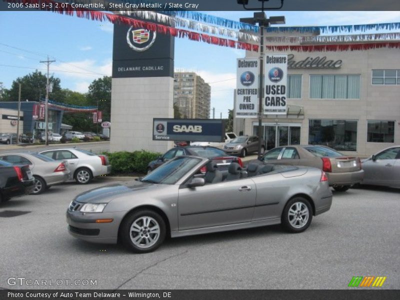 Steel Gray Metallic / Slate Gray 2006 Saab 9-3 2.0T Convertible