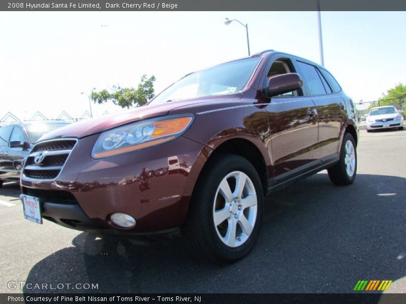 Dark Cherry Red / Beige 2008 Hyundai Santa Fe Limited