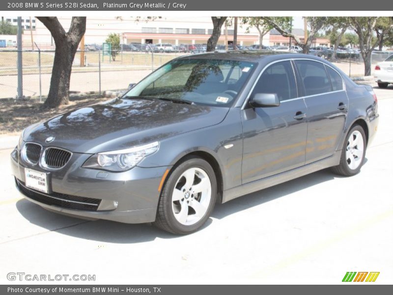 Platinum Grey Metallic / Grey 2008 BMW 5 Series 528i Sedan