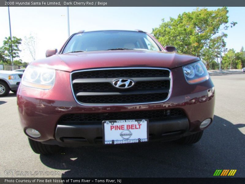 Dark Cherry Red / Beige 2008 Hyundai Santa Fe Limited