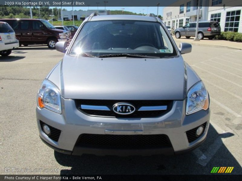 Steel Silver / Black 2009 Kia Sportage EX V6