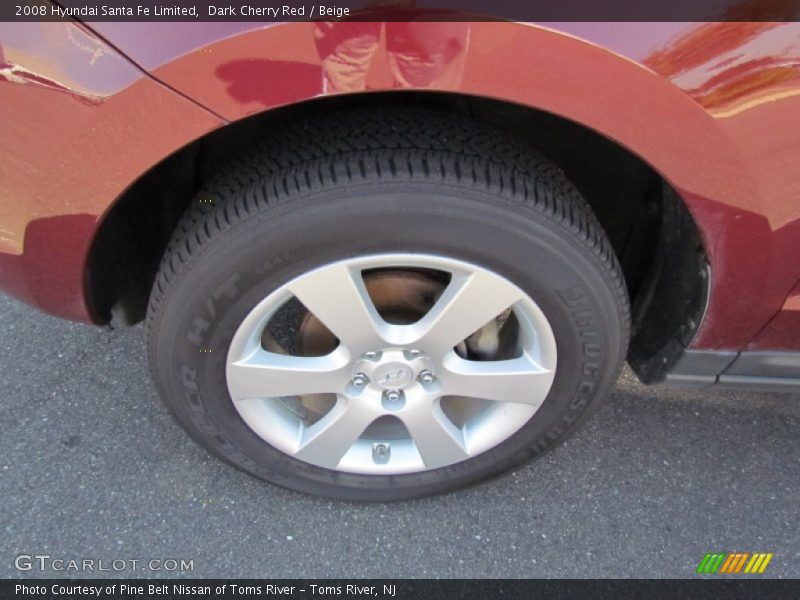 Dark Cherry Red / Beige 2008 Hyundai Santa Fe Limited