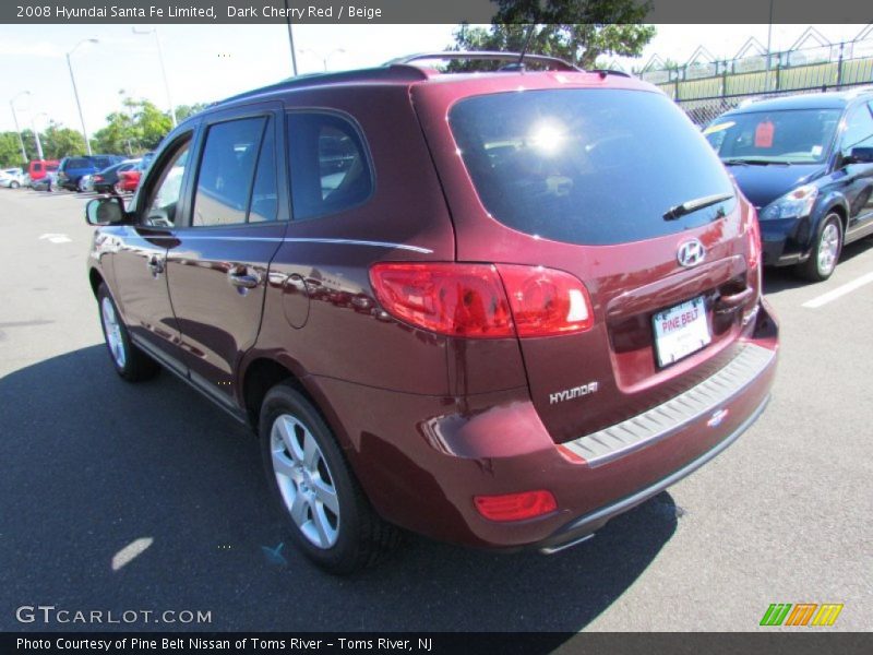 Dark Cherry Red / Beige 2008 Hyundai Santa Fe Limited