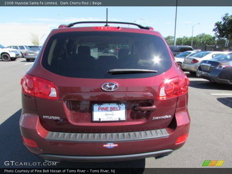 Dark Cherry Red / Beige 2008 Hyundai Santa Fe Limited