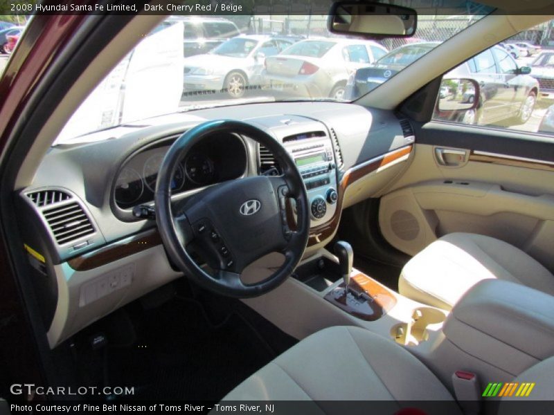 Dark Cherry Red / Beige 2008 Hyundai Santa Fe Limited