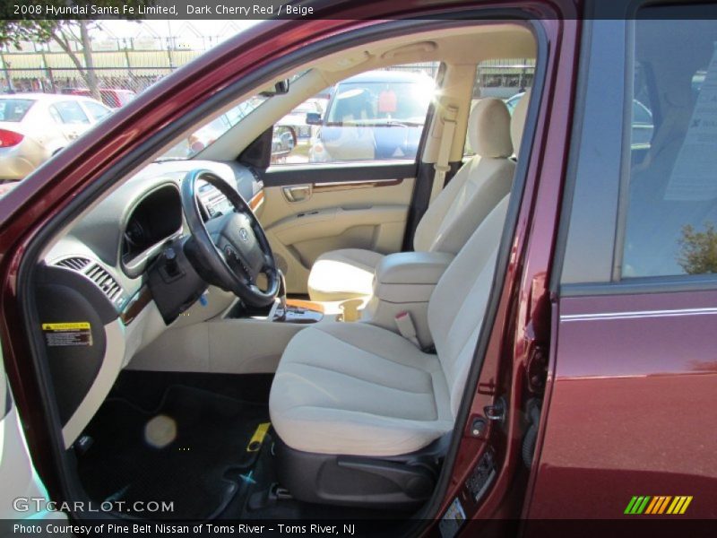 Dark Cherry Red / Beige 2008 Hyundai Santa Fe Limited
