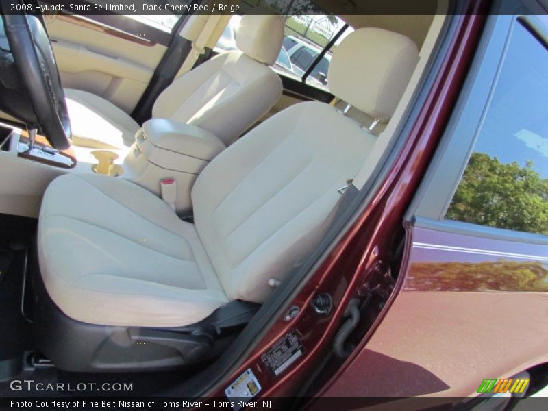 Dark Cherry Red / Beige 2008 Hyundai Santa Fe Limited