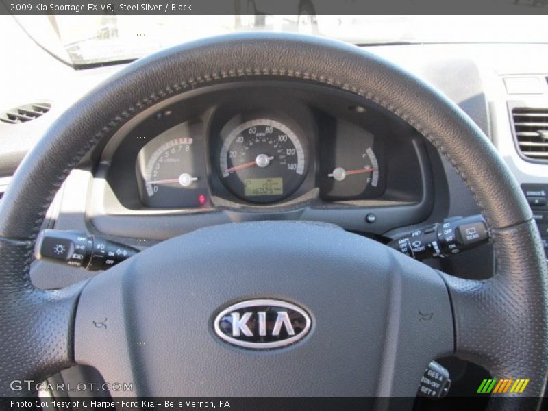 Steel Silver / Black 2009 Kia Sportage EX V6