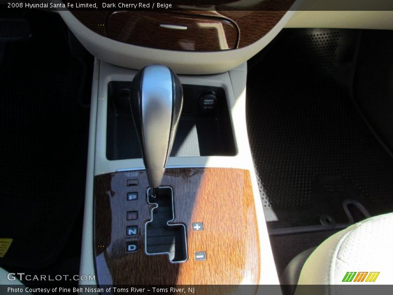 Dark Cherry Red / Beige 2008 Hyundai Santa Fe Limited