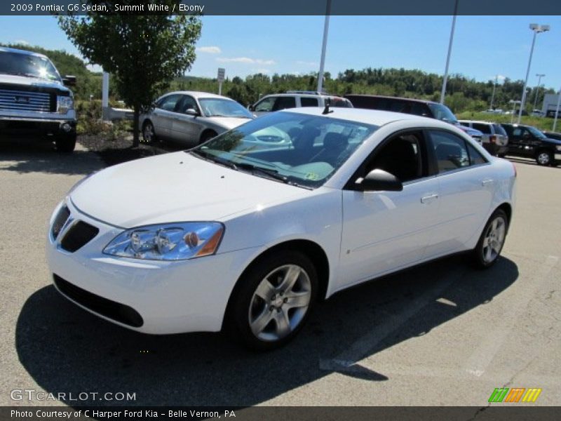 Summit White / Ebony 2009 Pontiac G6 Sedan