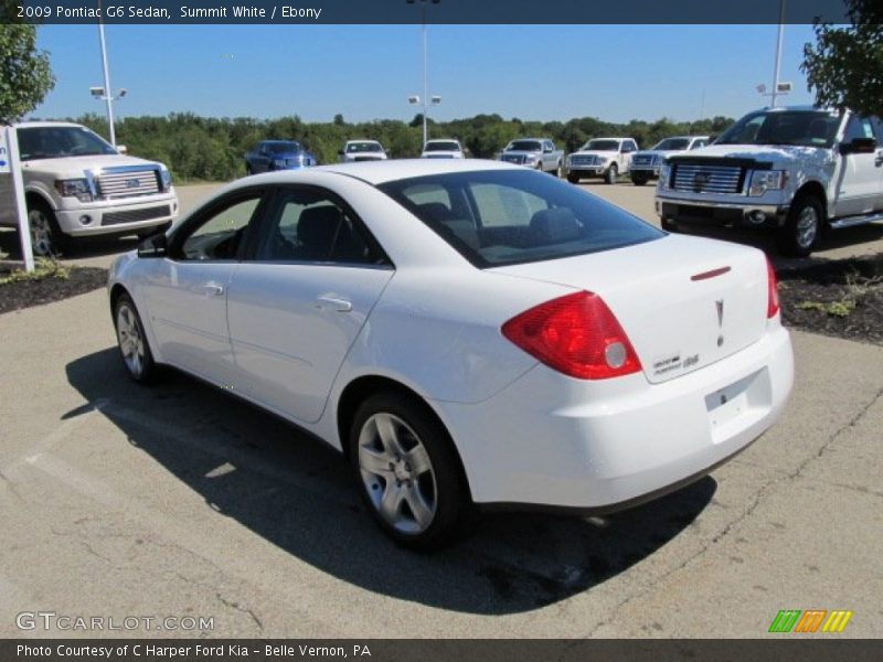Summit White / Ebony 2009 Pontiac G6 Sedan