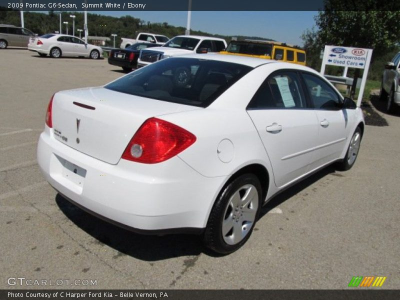 Summit White / Ebony 2009 Pontiac G6 Sedan