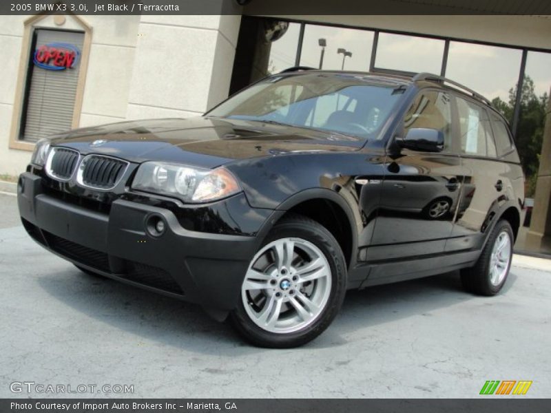 Jet Black / Terracotta 2005 BMW X3 3.0i