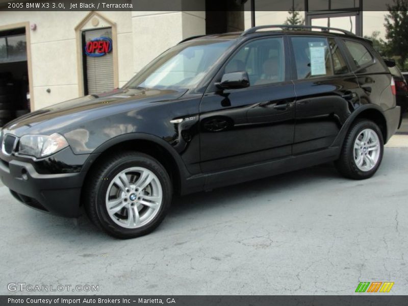 Jet Black / Terracotta 2005 BMW X3 3.0i