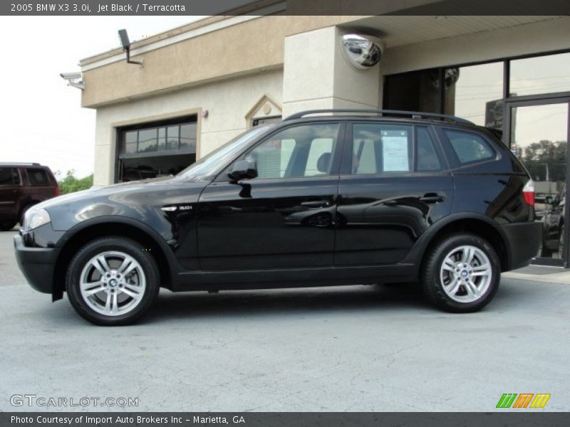 Jet Black / Terracotta 2005 BMW X3 3.0i