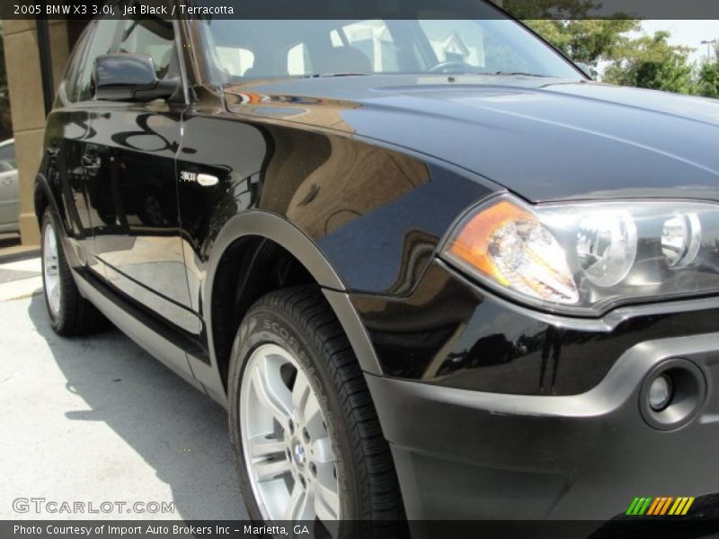 Jet Black / Terracotta 2005 BMW X3 3.0i