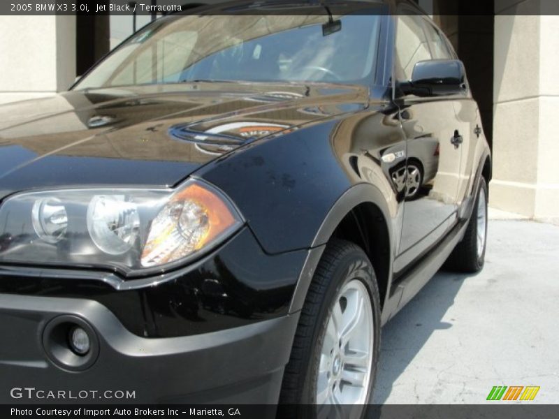 Jet Black / Terracotta 2005 BMW X3 3.0i