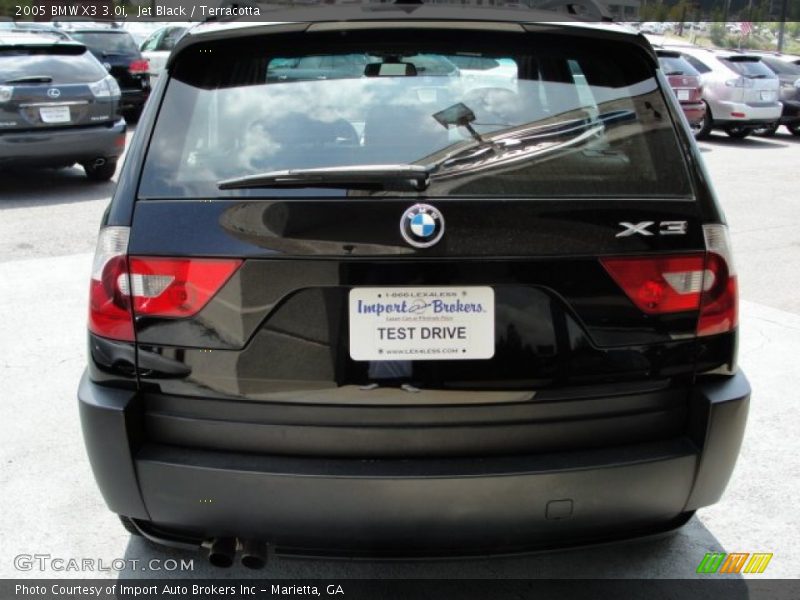 Jet Black / Terracotta 2005 BMW X3 3.0i