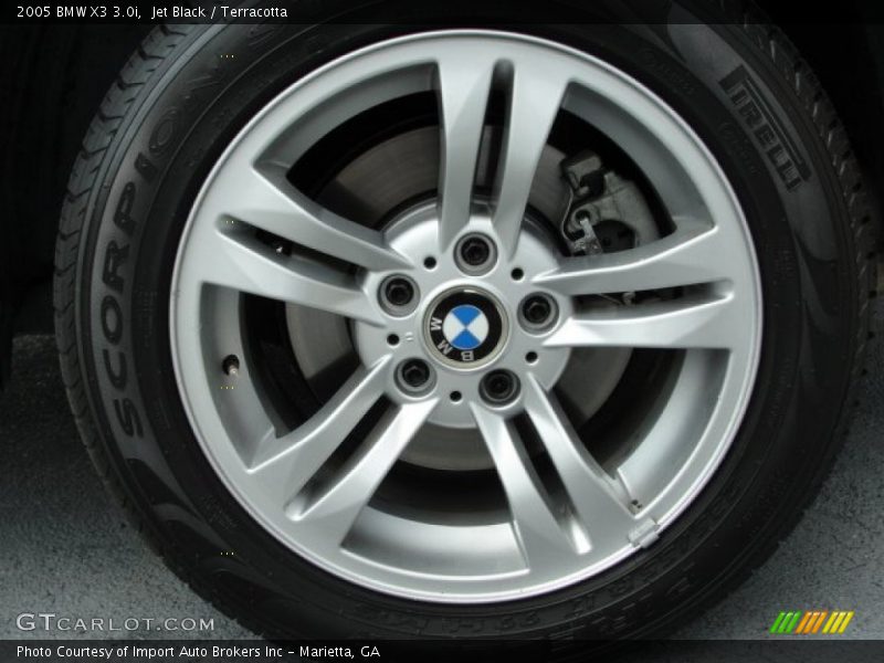 Jet Black / Terracotta 2005 BMW X3 3.0i